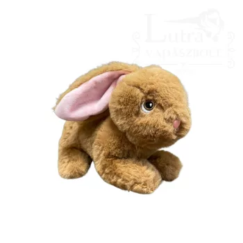 Plüss barna fekvő nyuszi 18cm