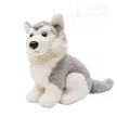 Plüss szürke husky ülő