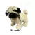 Plüss mopsz barna 25cm