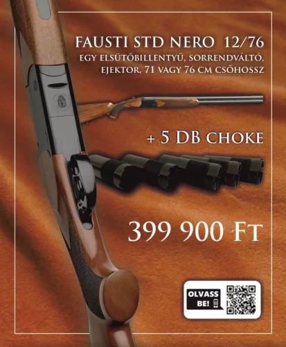 Fausti STD Nero 12-es kaliberű sörétes vadászfegyver