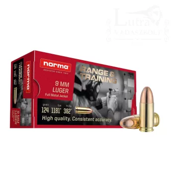 Norma 9mm Luger 9x19 Range Training FMJ 8g