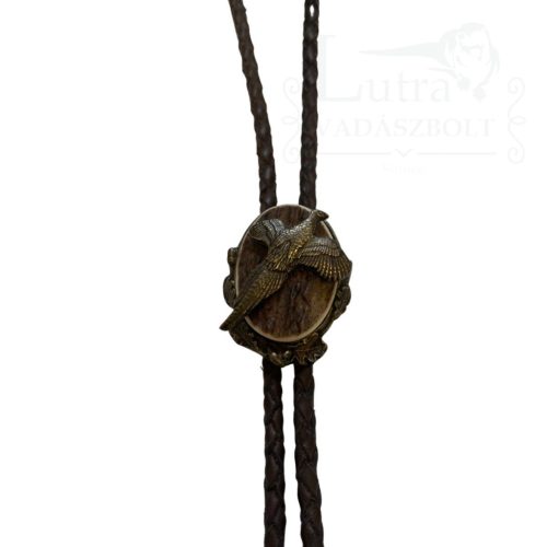 Bőr nyakkendő fonott /fácán