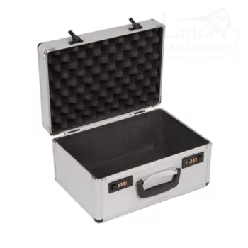 Lőszertartó koffer ezüst színű